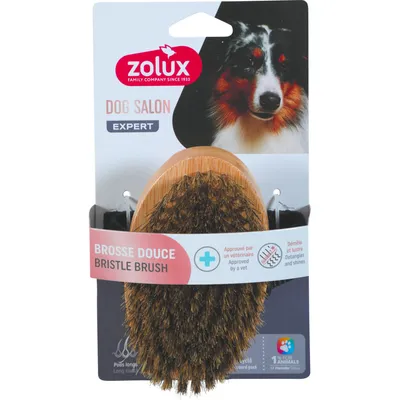 Brosse douce 12 cm pour chien à poils longs