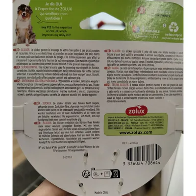 Brosse Slicker 17 cm pour chien