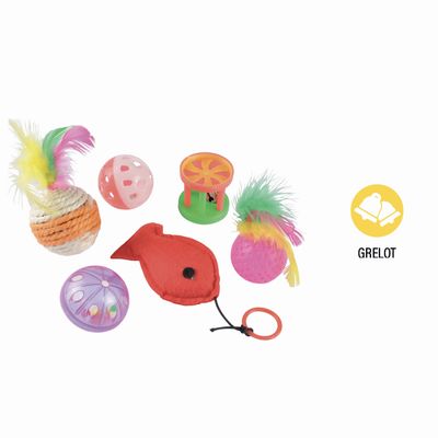 Kit de 6 jouets grelots pour chat