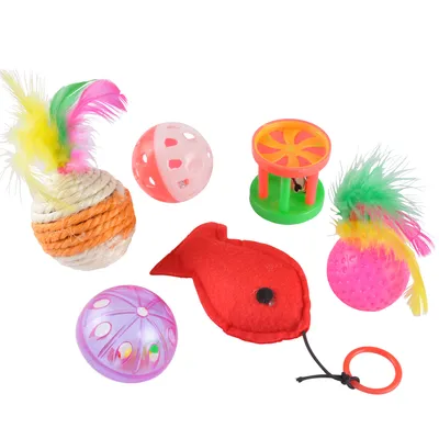 Kit de 6 jouets grelots pour chat Kit de 6 jouets grelots pour chat