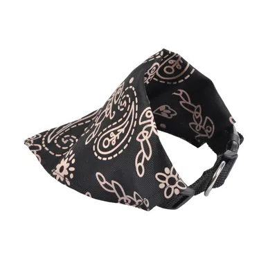 Collier bandana reglable pour chien noir Collier bandana reglable pour chien noir