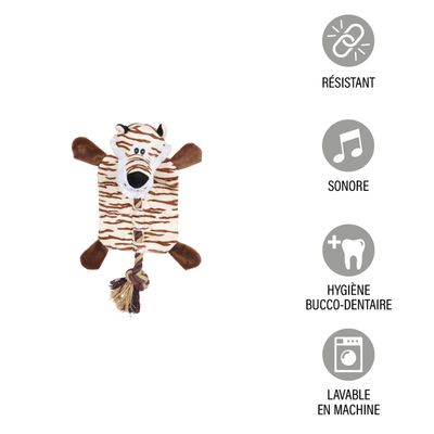 Jouet en peluche tigre pour chien
