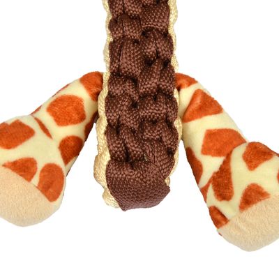 Jouet en peluche girafe feroce pour chien