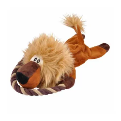 Jouet en peluche Lion et son anneau pour chien Jouet en peluche Lion et son anneau pour chien