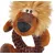 Jouet en peluche Lion et son anneau pour chien