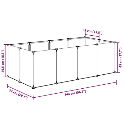 vidaXL cage pour animaux Polypropylène