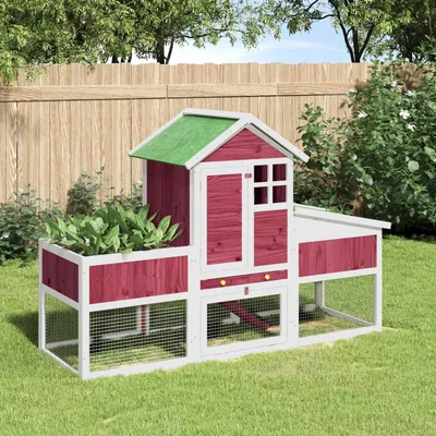 vidaXL clapier Bois de pin