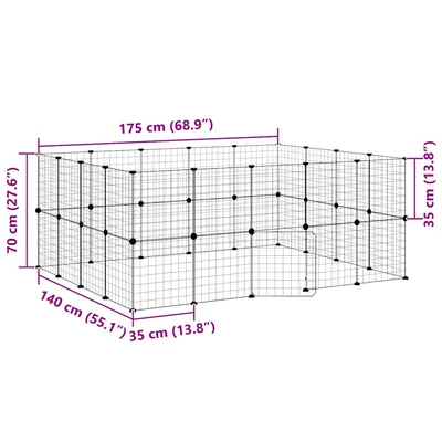 vidaXL cage pour animaux de compagnie Acier