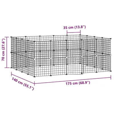 vidaXL cage pour animaux de compagnie Acier