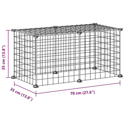 vidaXL cage pour animaux de compagnie Acier