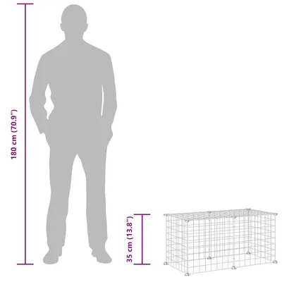 vidaXL cage pour animaux de compagnie Acier