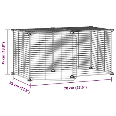 vidaXL cage pour animaux de compagnie Acier