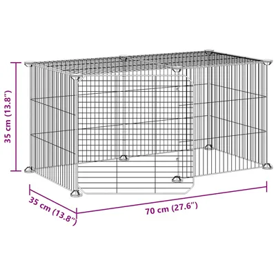 vidaXL cage pour animaux de compagnie Acier