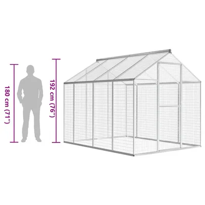 vidaXL volière Aluminium