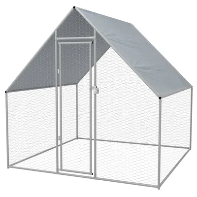 vidaXL cage pour poulets Acier