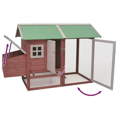 vidaXL clapier pour lapins Bois de pin