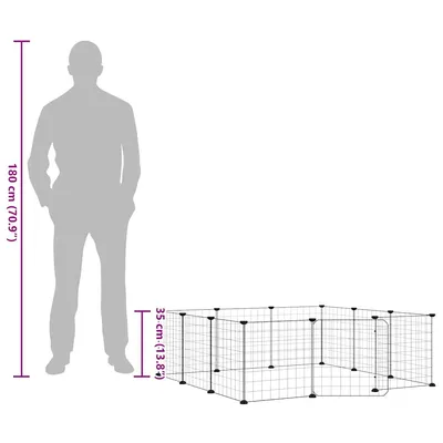 vidaXL cage pour animaux de compagnie Acier