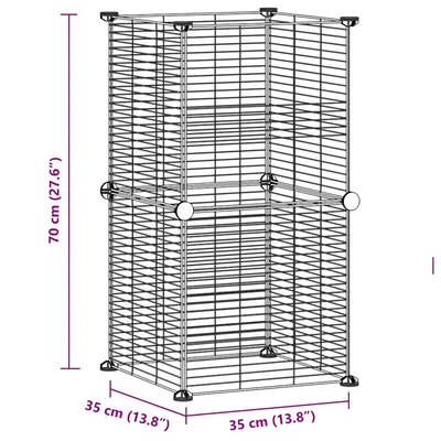 vidaXL cage pour animaux de compagnie Acier