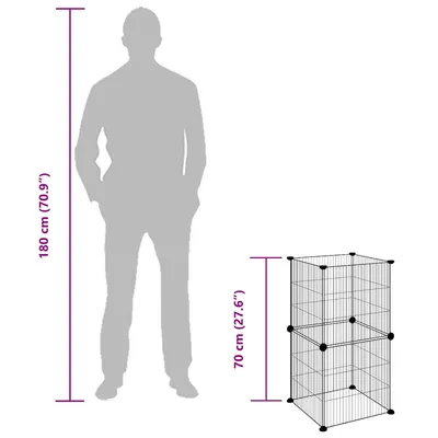 vidaXL cage pour animaux de compagnie Acier vidaXL cage pour animaux de compagnie Acier
