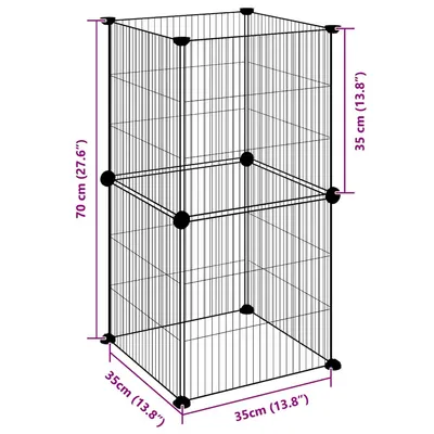 vidaXL cage pour animaux de compagnie Acier vidaXL cage pour animaux de compagnie Acier