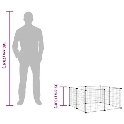 vidaXL cage pour animaux de compagnie Acier