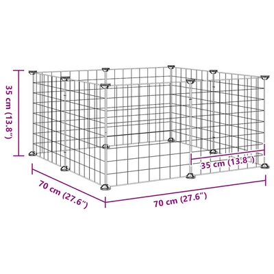 vidaXL cage pour animaux de compagnie Acier