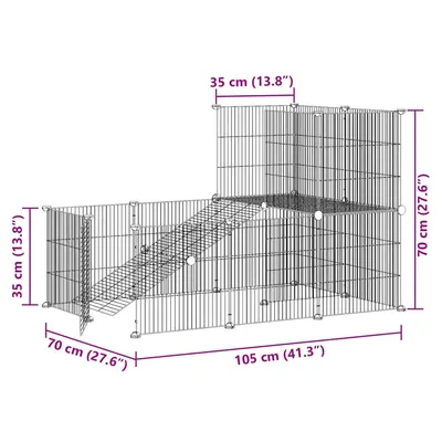 vidaXL cage pour animaux de compagnie Acier