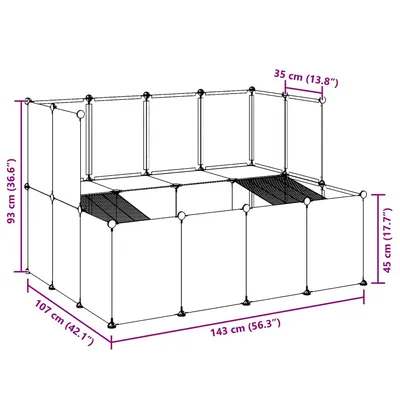 vidaXL cage pour animaux Polypropylène