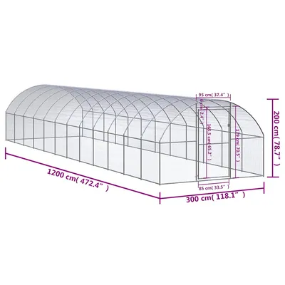 vidaXL poulailler Acier
