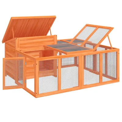 vidaXL clapier Bois de pin