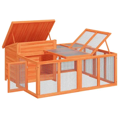 vidaXL clapier Bois de pin
