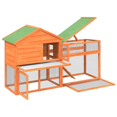 vidaXL clapier Bois de pin