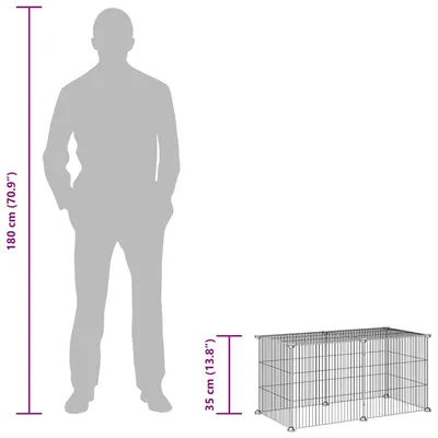 vidaXL cage pour animaux de compagnie Acier