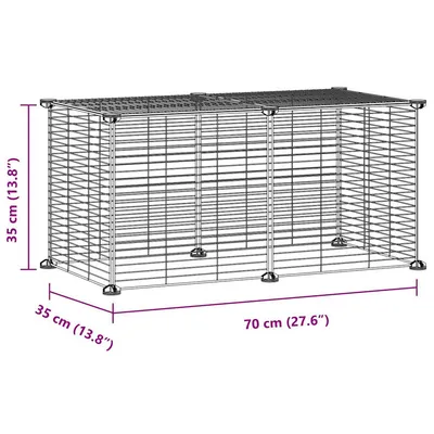 vidaXL cage pour animaux de compagnie Acier