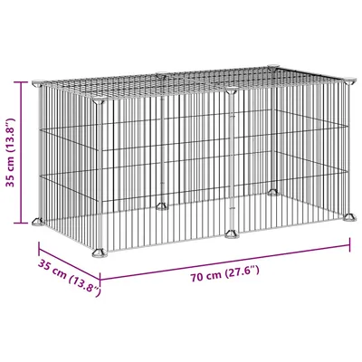 vidaXL cage pour animaux de compagnie Acier