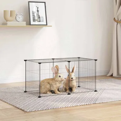 vidaXL cage pour animaux de compagnie Acier