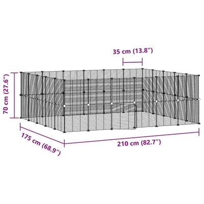 vidaXL cage pour animaux de compagnie Acier