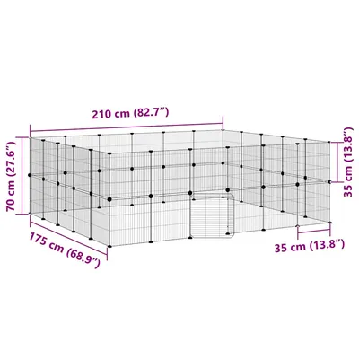 vidaXL cage pour animaux de compagnie Acier vidaXL cage pour animaux de compagnie Acier