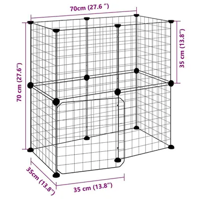vidaXL cage pour animaux de compagnie Acier