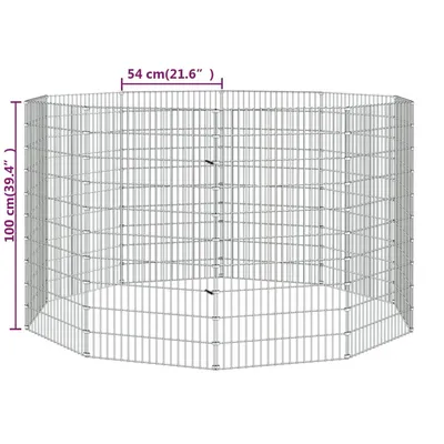 vidaXL enclos pour animaux Fer