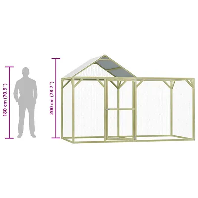 vidaXL poulailler Pinède imprégnée