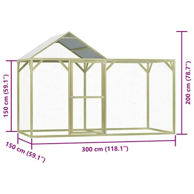 vidaXL poulailler Pinède imprégnée