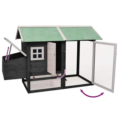 vidaXL clapier pour lapins Bois de pin
