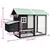 vidaXL clapier pour lapins Bois de pin