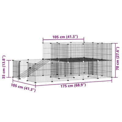 vidaXL cage pour animaux de compagnie Acier