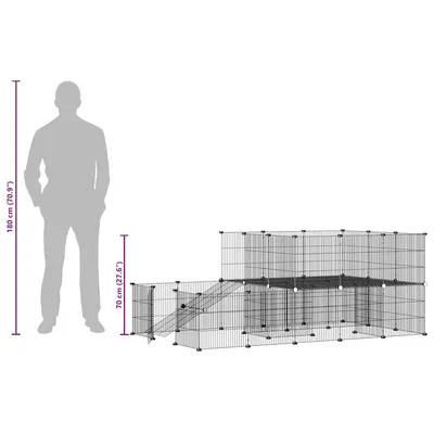 vidaXL cage pour animaux de compagnie Acier