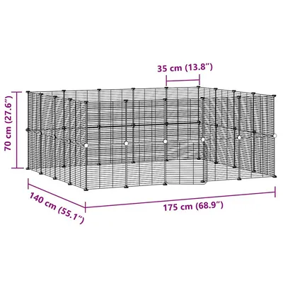 vidaXL cage pour animaux de compagnie Acier