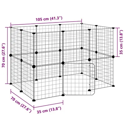 vidaXL cage pour animaux de compagnie Acier