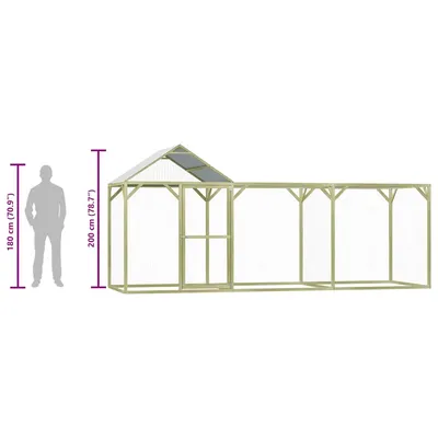 vidaXL poulailler Pinède imprégnée