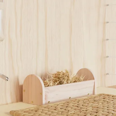vidaXL mangeoire à foin de lapin Bois